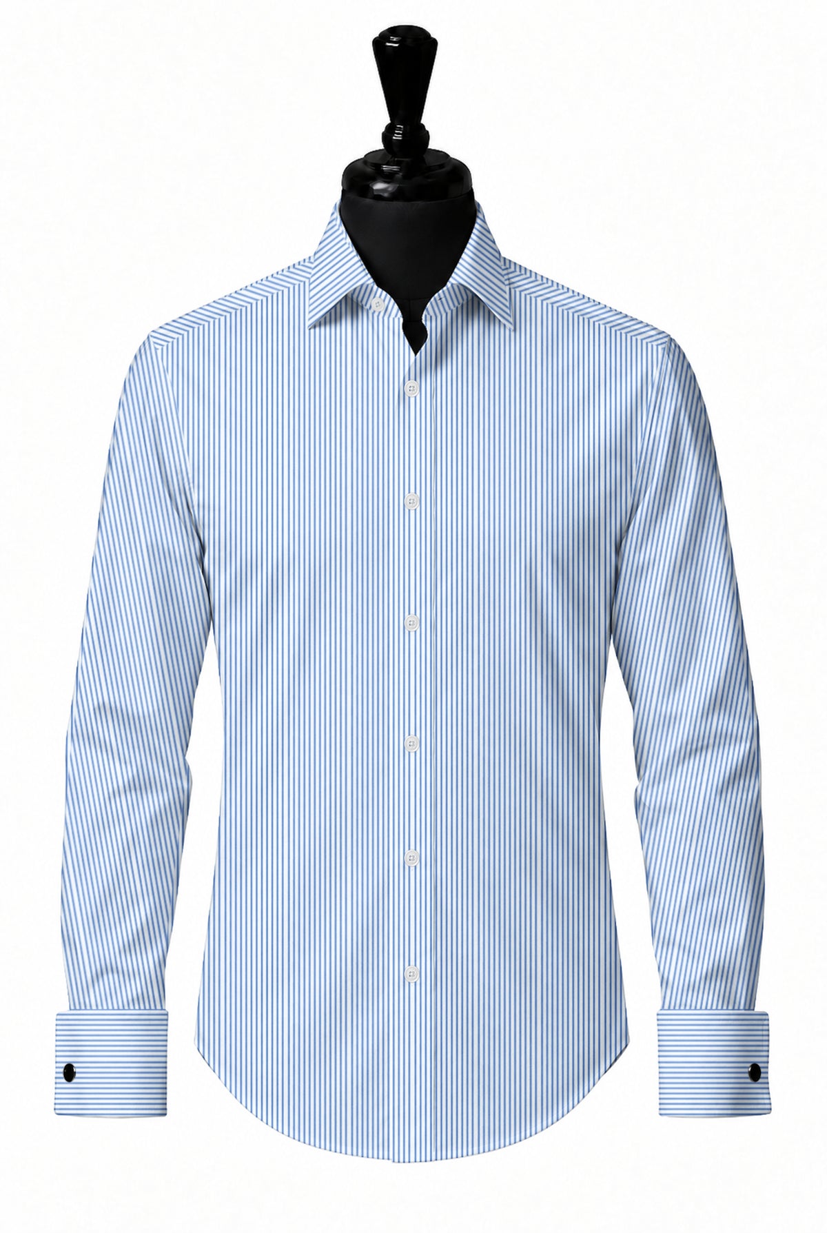 Blue Chalk Stripe Shirt — SH-4 front — FM19806