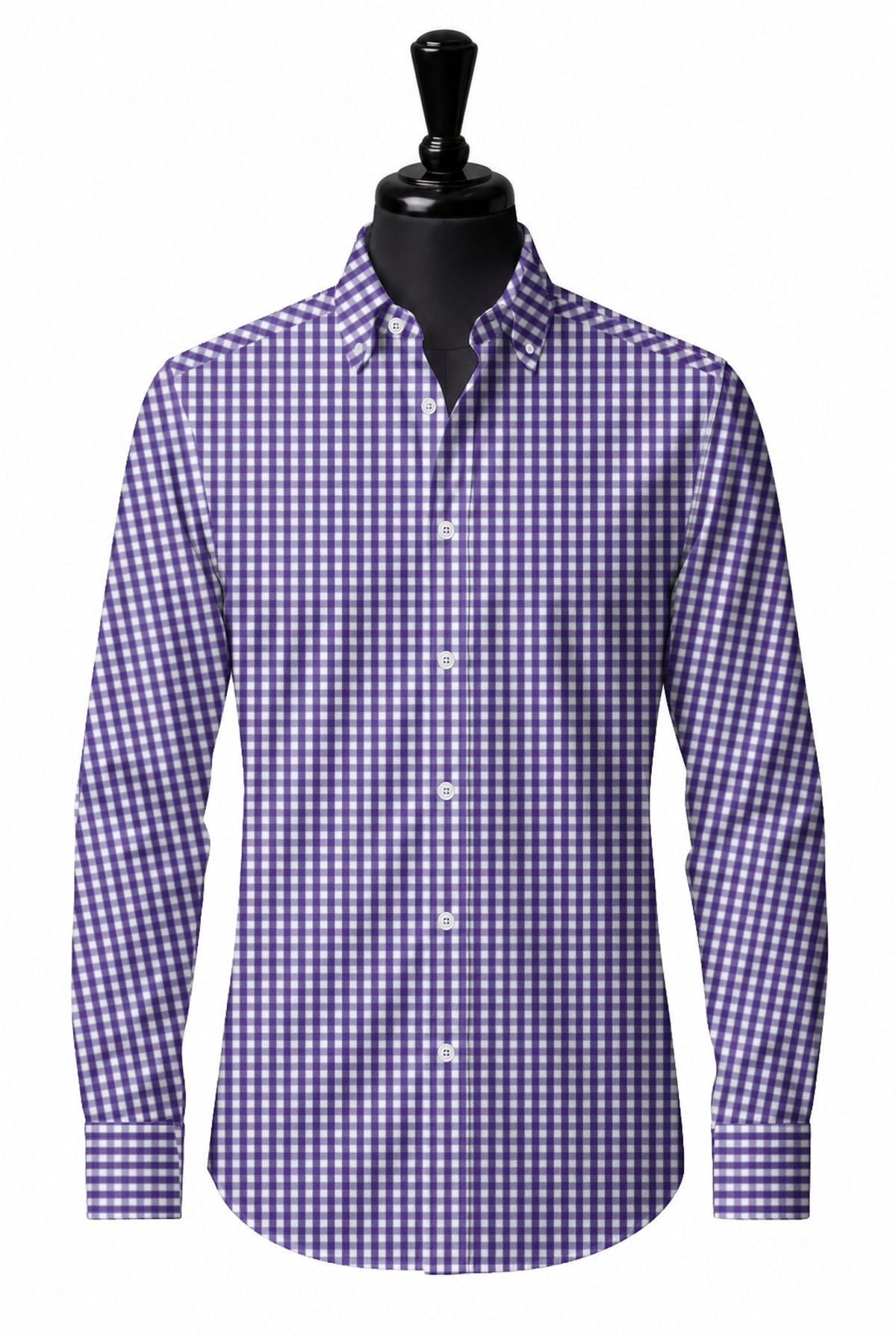 Purple Gingham Shirt — SH-3 front — FM19814