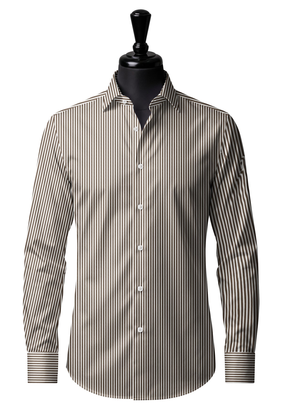 Royal Caribbean Silver Brown London Stripe Shirt — SH-1 front — FM84656