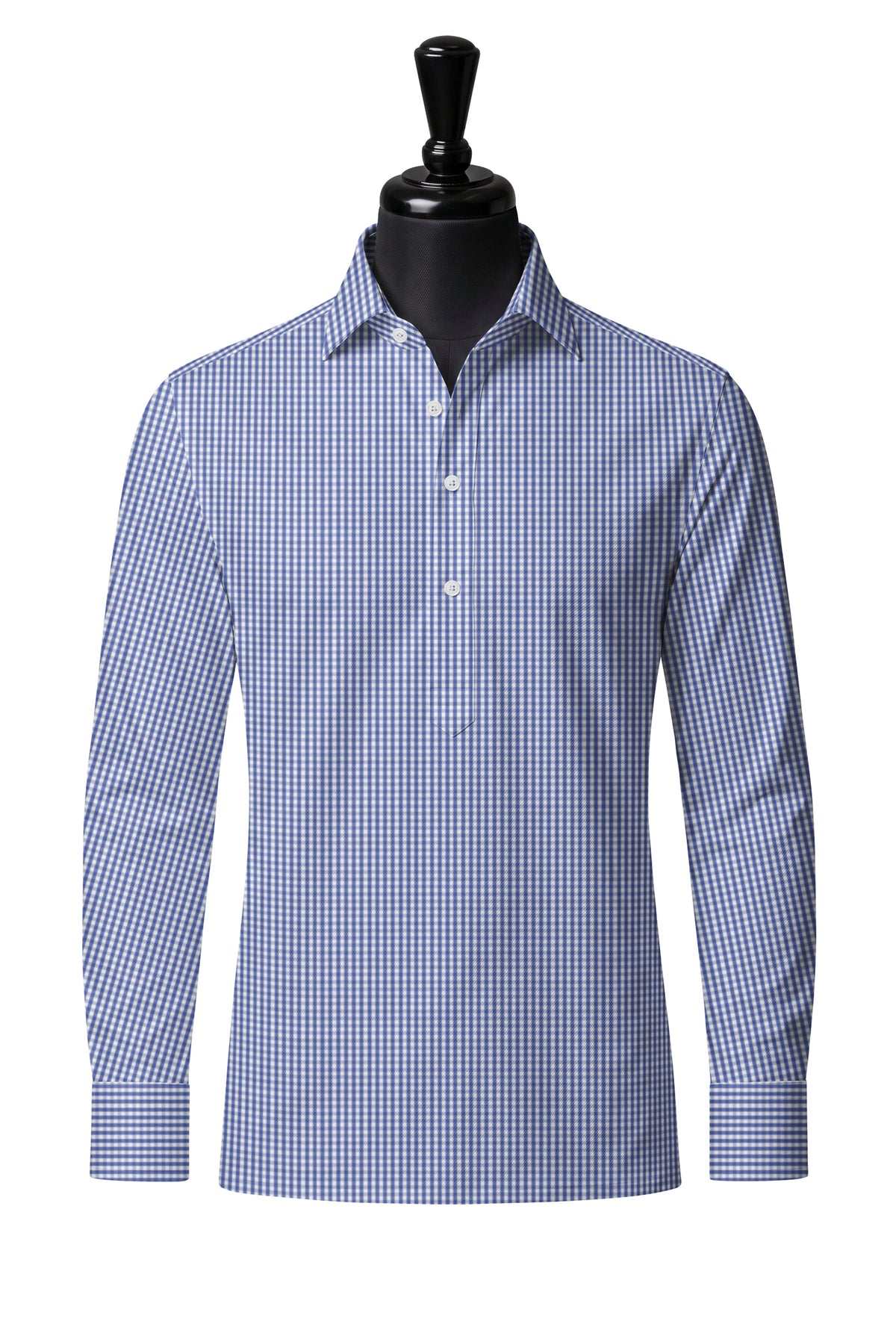 Royal Caribbean Silver Blue Gingham Shirt — SH-2 front — FM84729