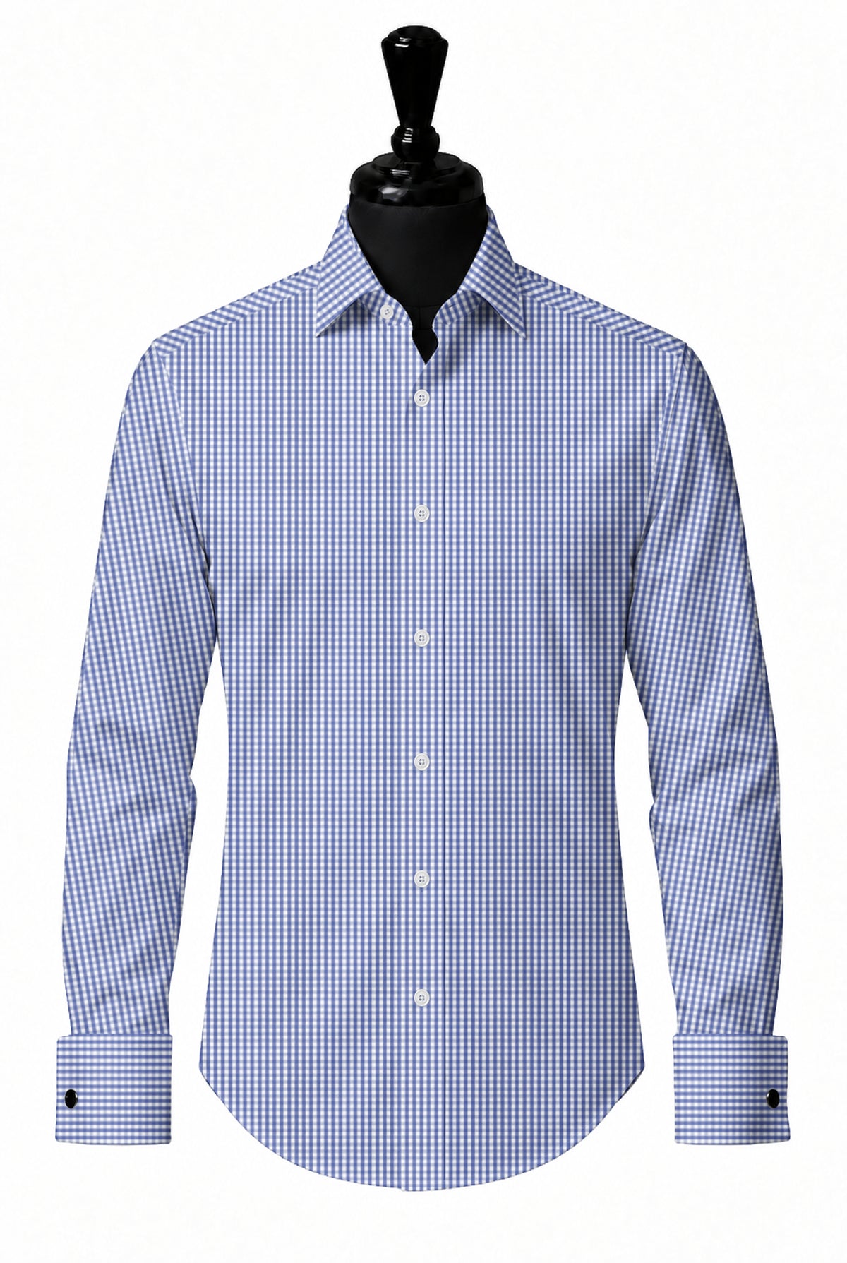 Royal Caribbean Silver Blue Gingham Shirt — SH-4 front — FM84729