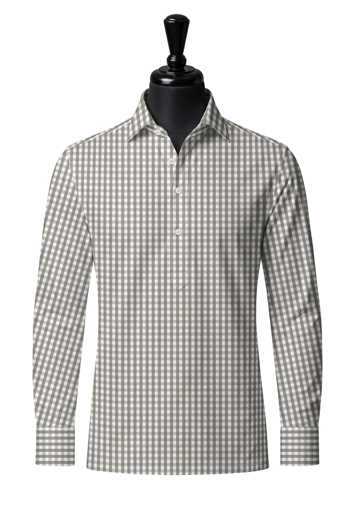 Royal Caribbean Silver Grey Gingham Shirt — SH-2 front — FM84738