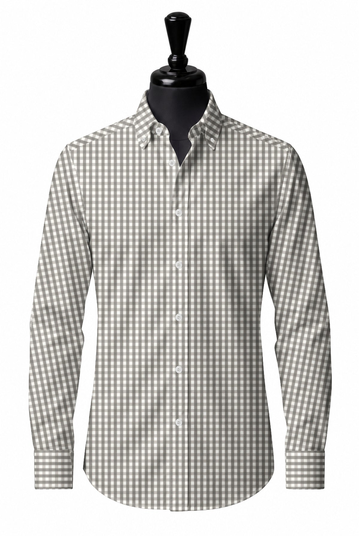 Royal Caribbean Silver Grey Gingham Shirt — SH-3 front — FM84738