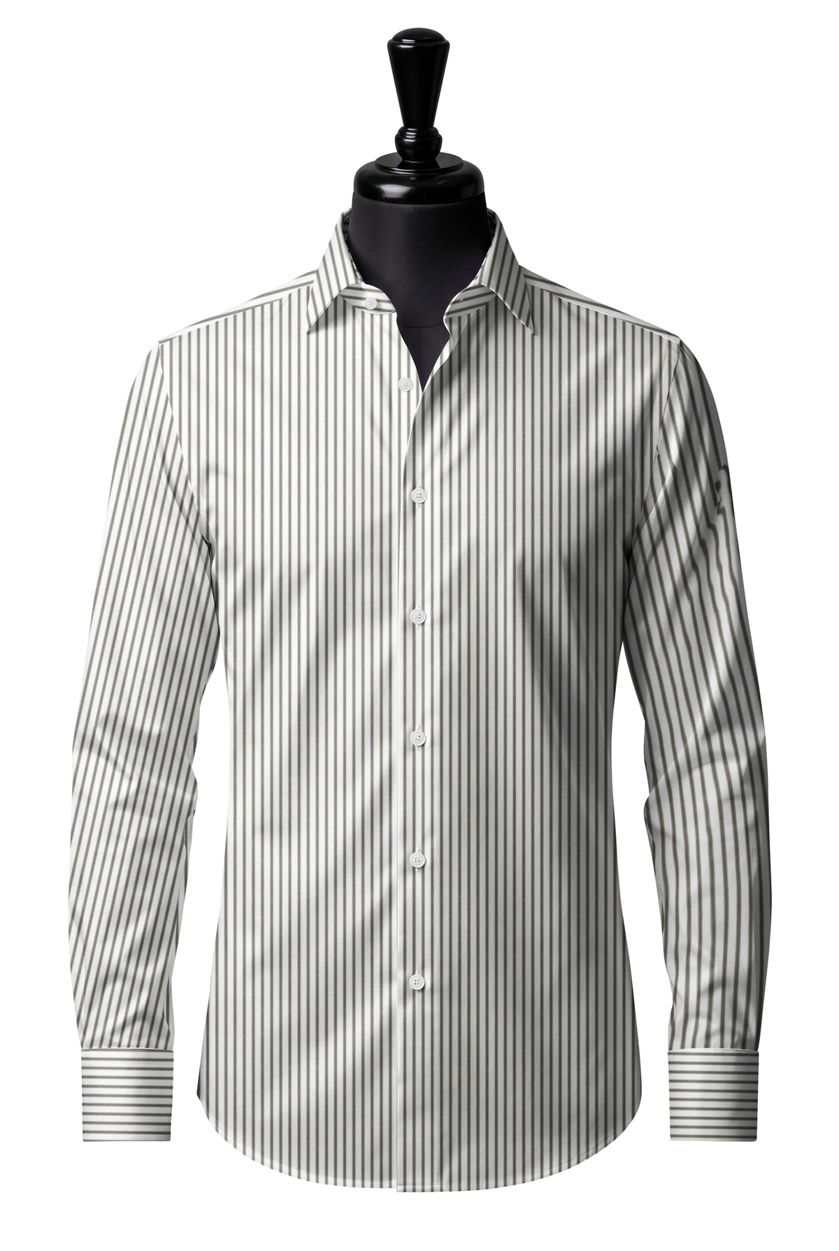 Royal Caribbean Gold Grey Chalk Stripe Shirt — SH-1 front — FM85637