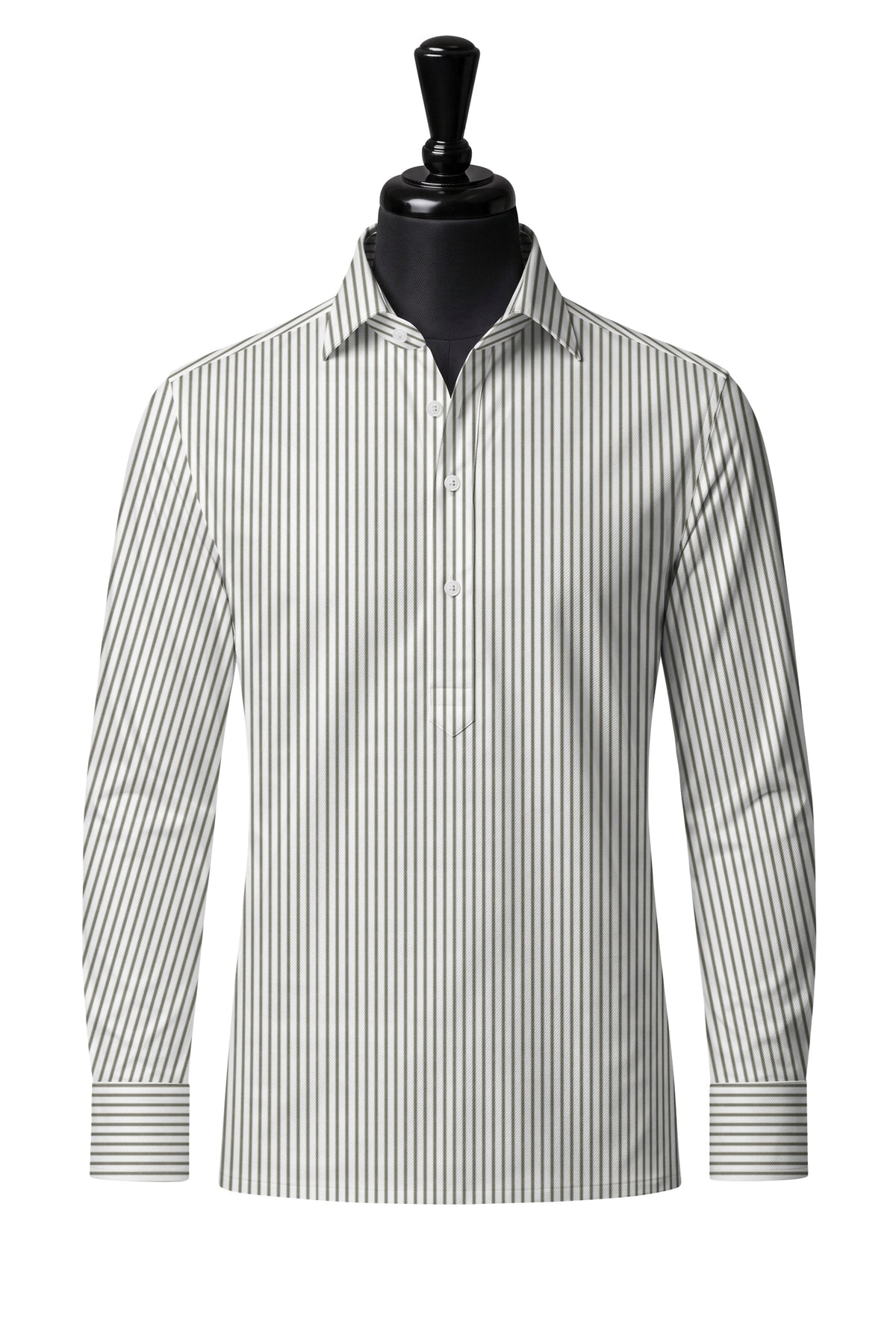 Royal Caribbean Gold Grey Chalk Stripe Shirt — SH-2 front — FM85637