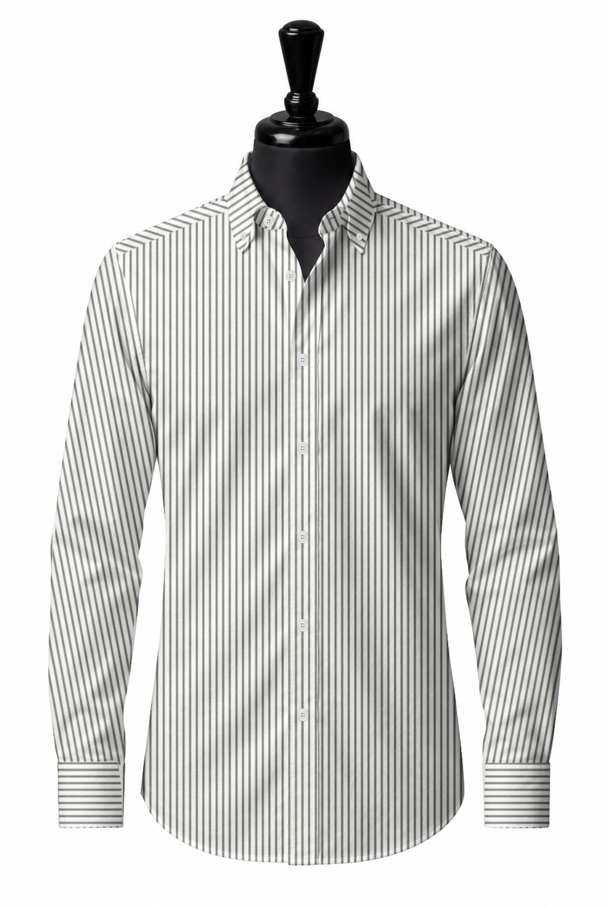 Royal Caribbean Gold Grey Chalk Stripe Shirt — SH-3 front — FM85637