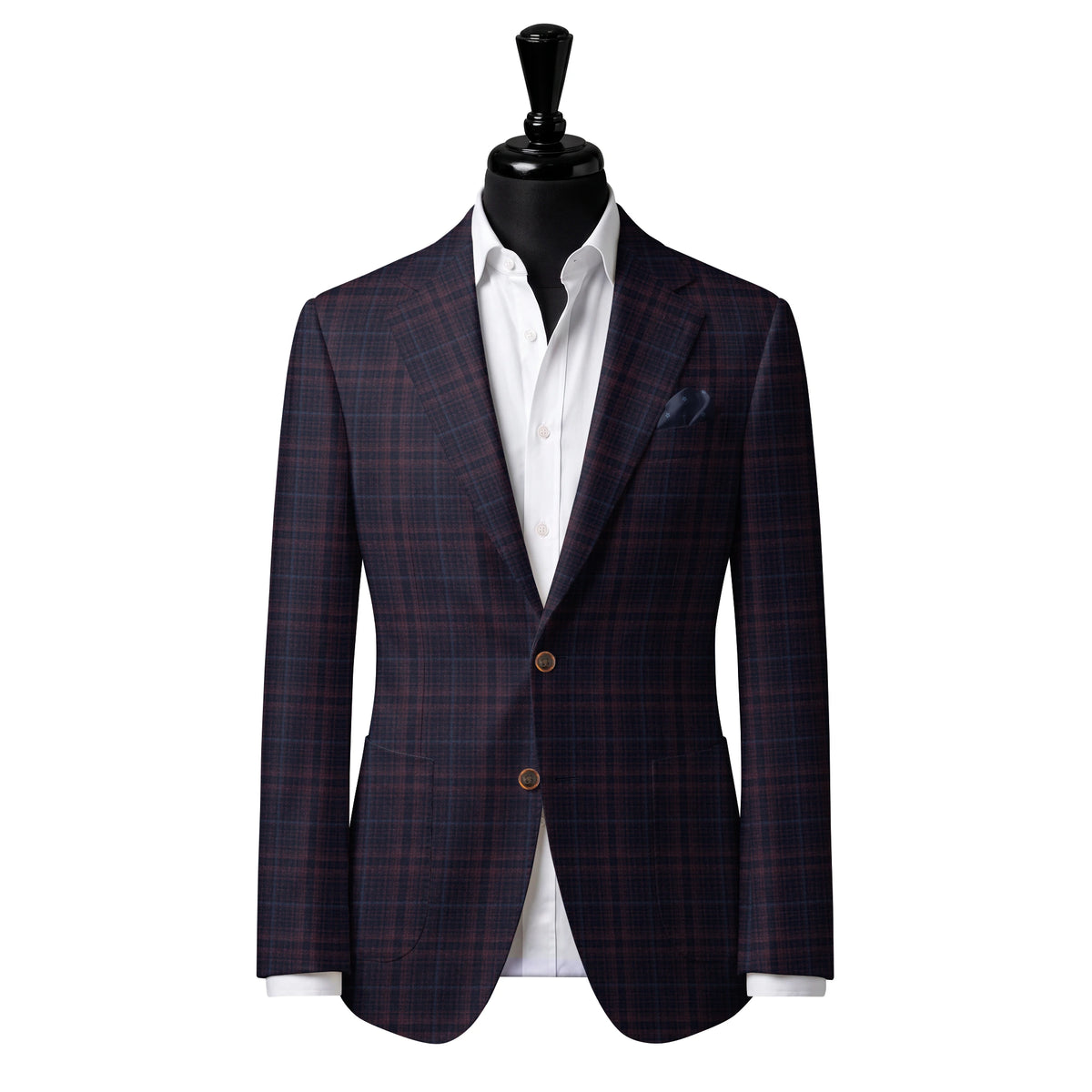 Plum windowpane Sport Jacket — Style 1