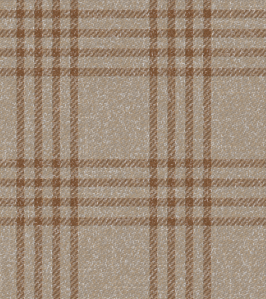 Cream with brown check Sport Jacket — cloth swatch