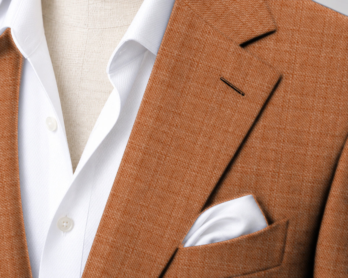Apricot textured cloth Sport Jacket — fabric detail