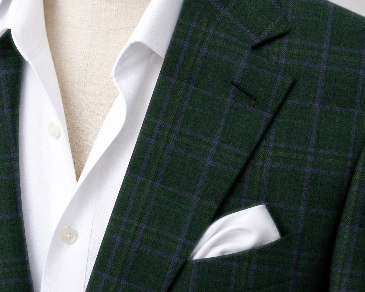 Green & Purple Check Sport Jacket — fabric detail