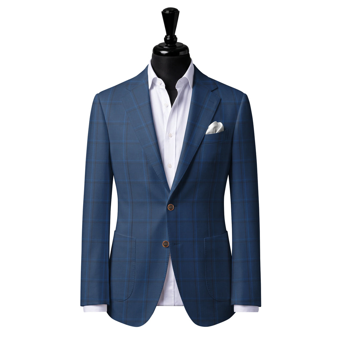 Cobalt Windowpane Sport Jacket — Style 1
