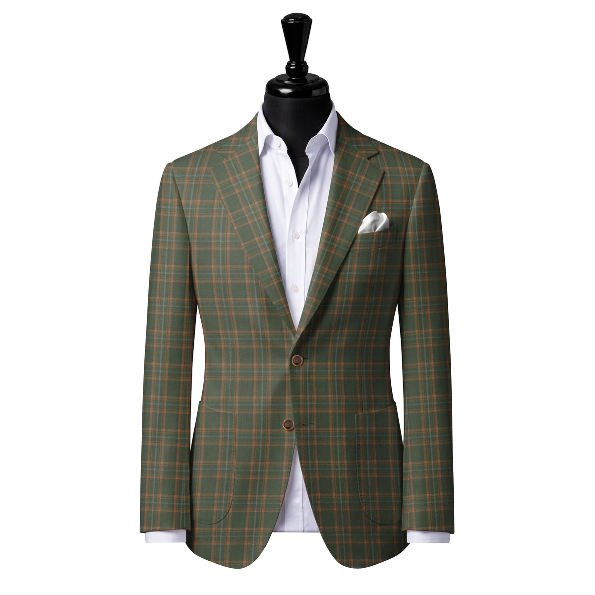 Light Green & Orange Check Sport Jacket — Style 1