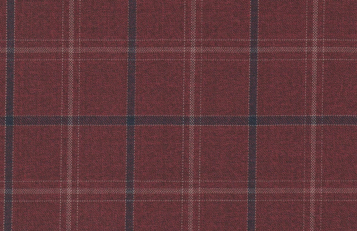 Rust & Blue Windowpane Sport Jacket — cloth swatch