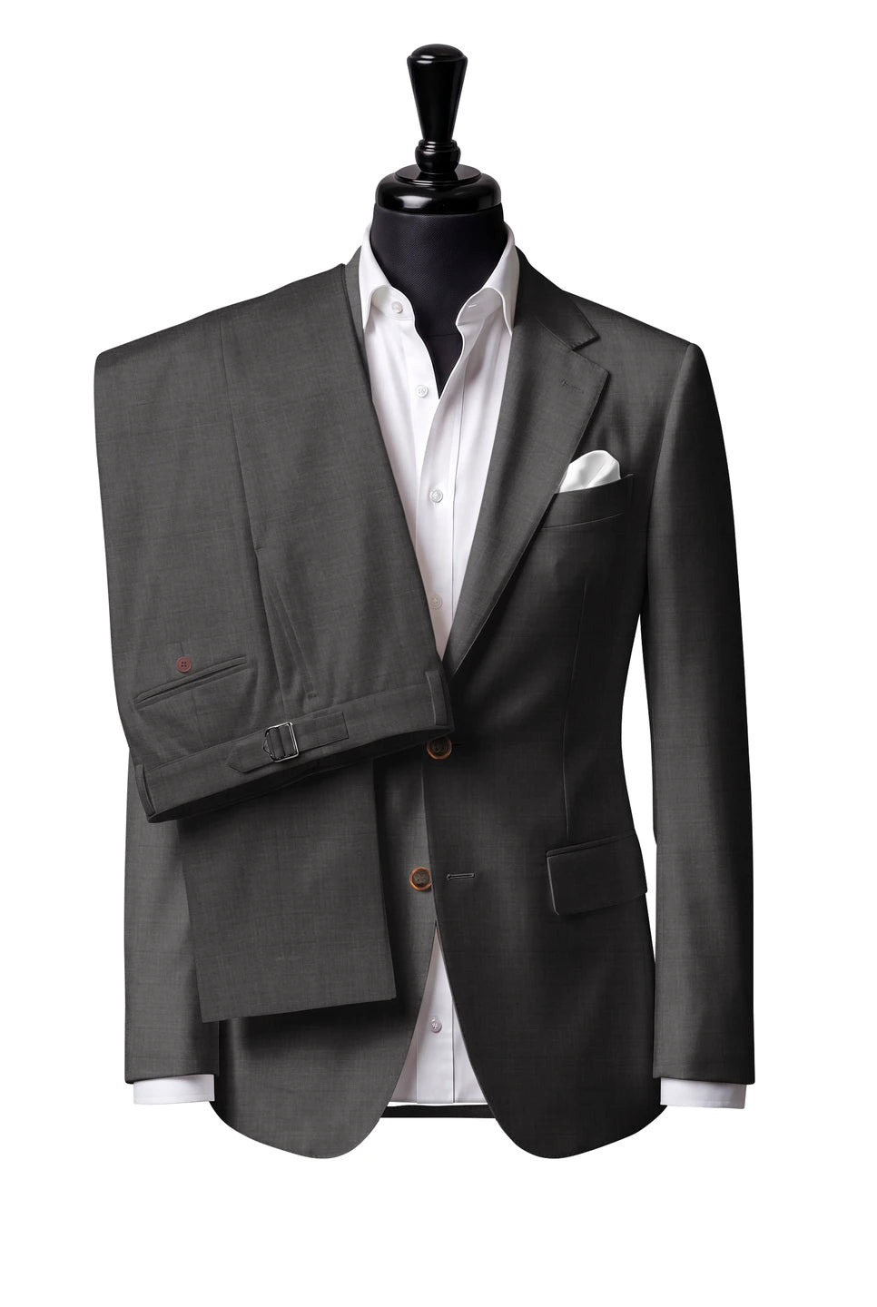 Grey Fine Check Suit — Style 1