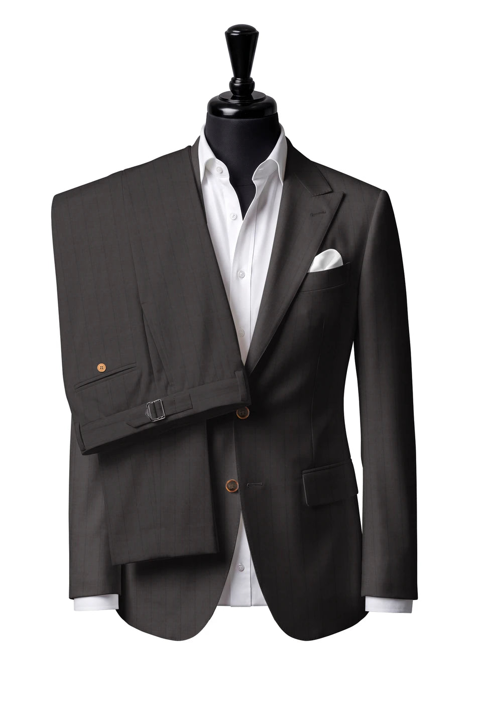 Brown Fine Stripe Suit — Style 3