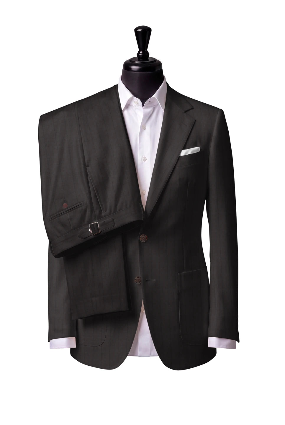 Brown Fine Stripe Suit — Style 4