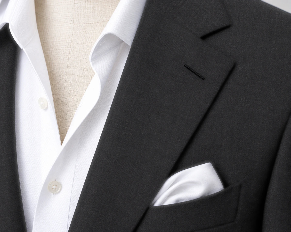 Charcoal Foundation Suit — fabric detail