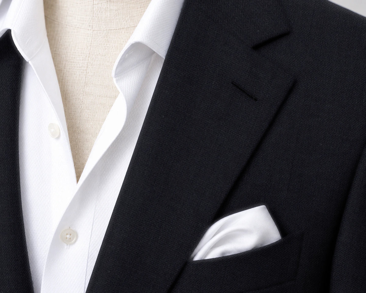 Tallia Midnight Navy Suit — fabric detail