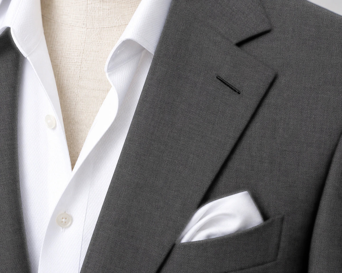 Tallia Medium Grey Suit — fabric detail
