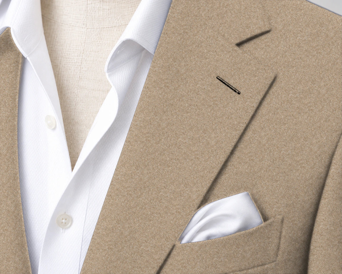 Light Brown Flannel Suit — fabric detail
