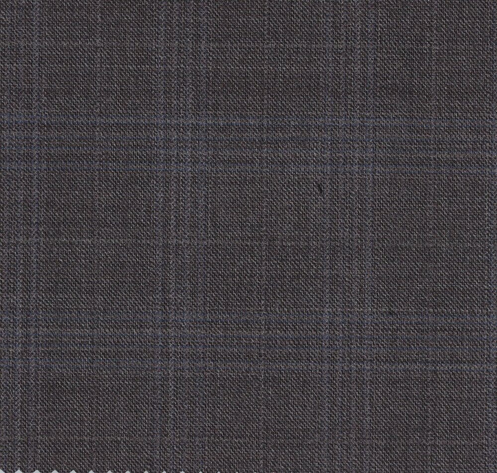 Trofeo Brown-Grey Check Suit — cloth swatch