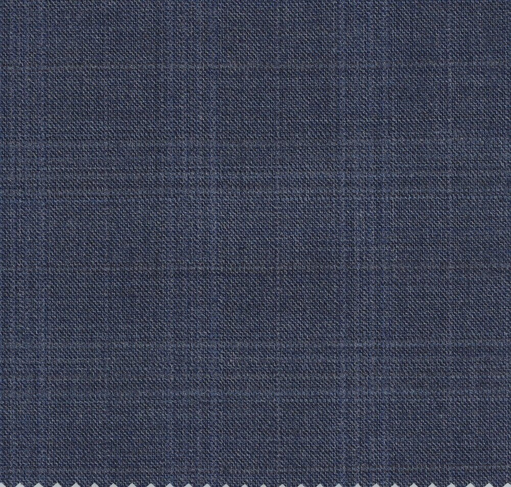 Trofeo Blue Windowpane Suit — cloth swatch