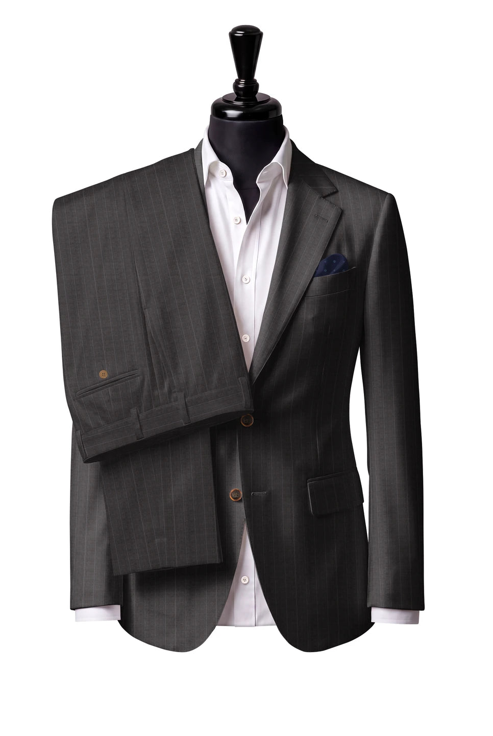 Trofeo Brown Fine Stripe Suit — Style 2