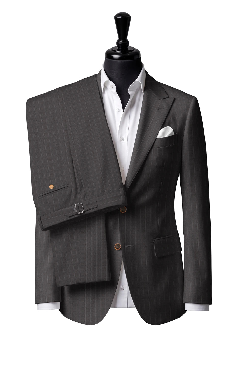 Trofeo Brown Fine Stripe Suit — Style 3