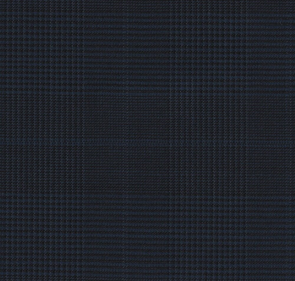 Trofeo Dark Navy Microcheck Suit — cloth swatch
