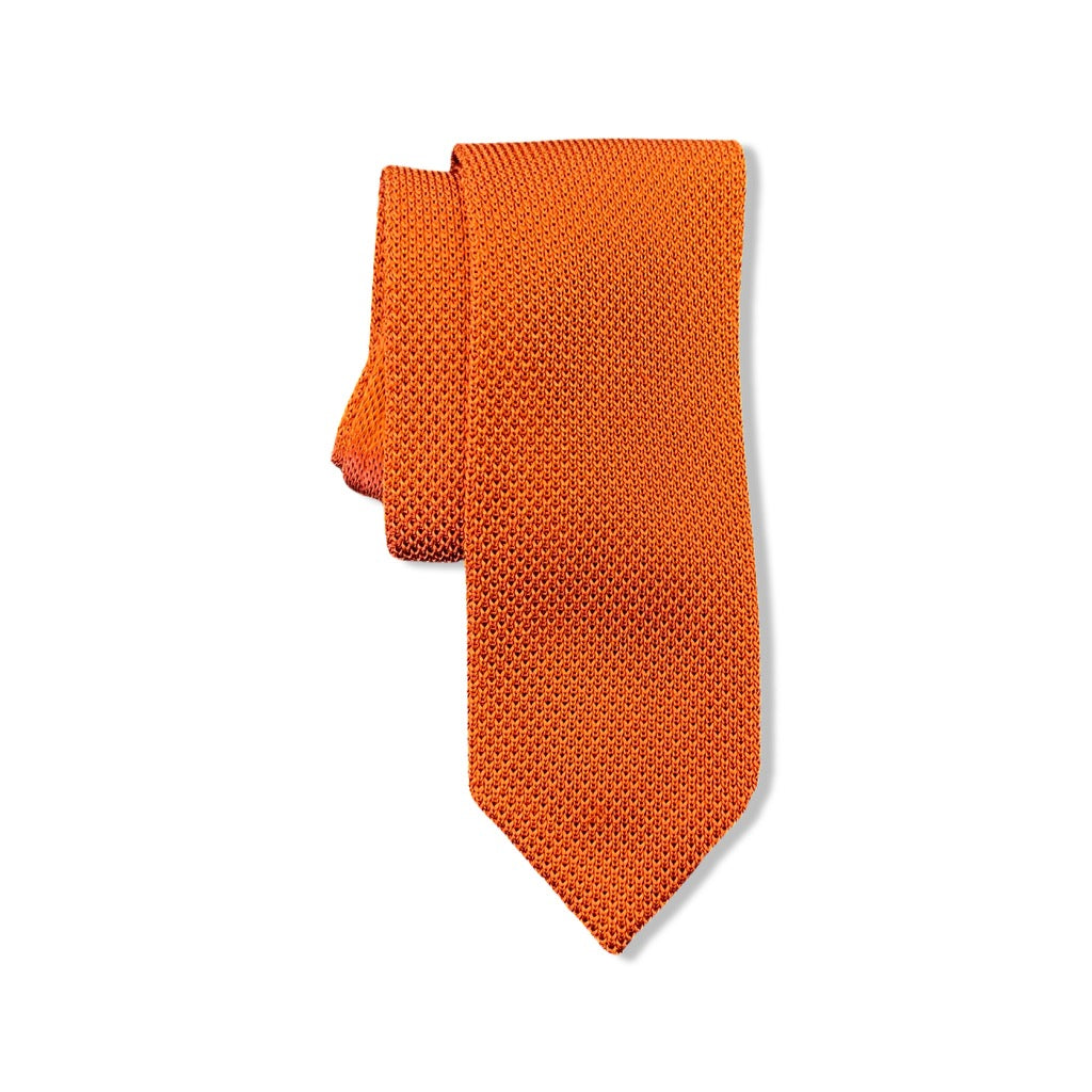 Orange Knit Tie