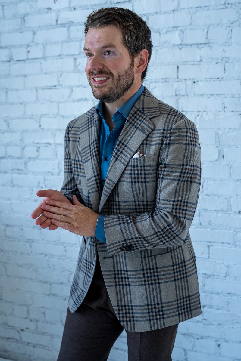 Tier One tailoring — a checked sport coat